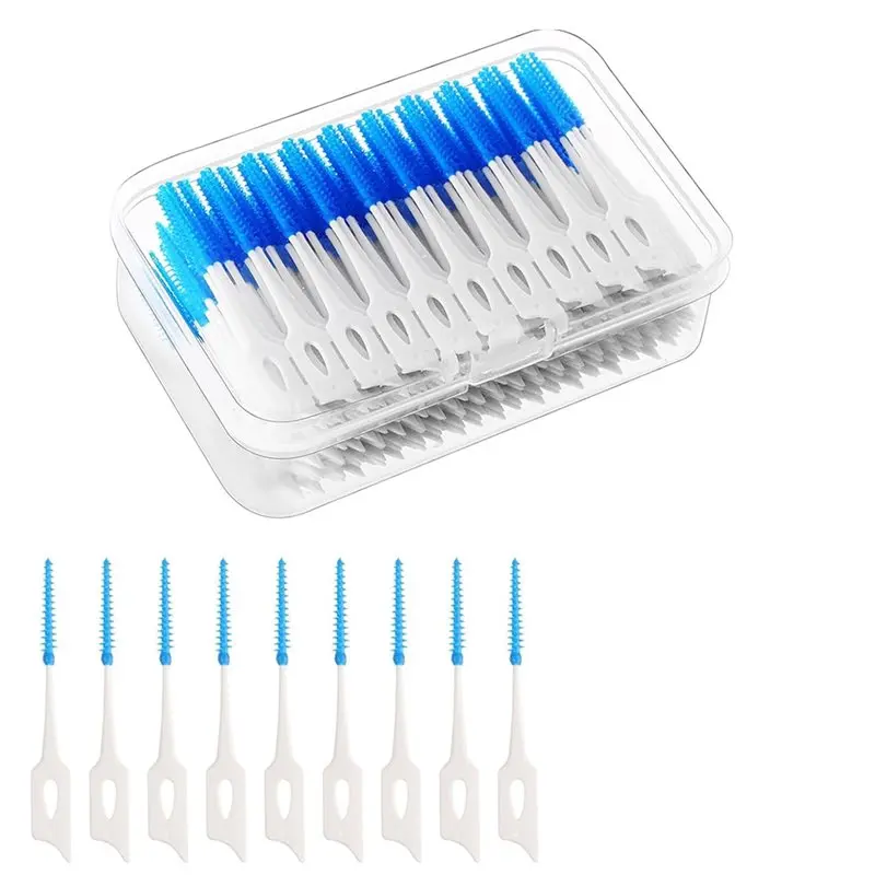 

IALJ- Brush Set 220Pcs Interdental Brushes Silicone Floss Picks For Teeth Cleaning
