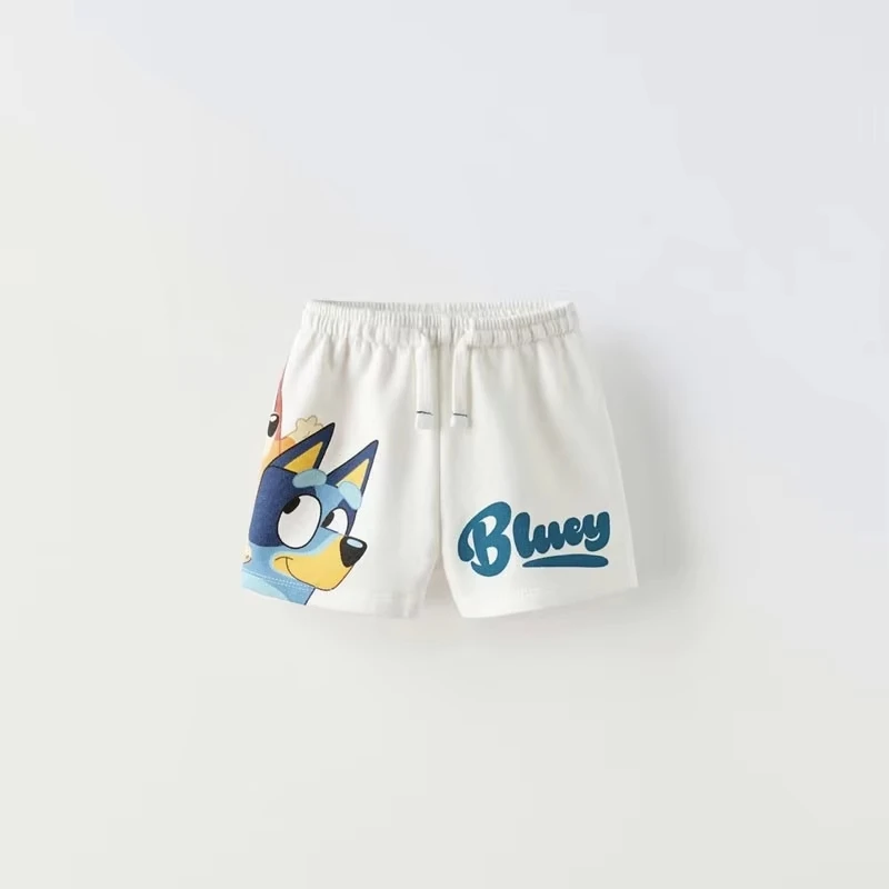 Boys Casual Sports Shorts Cartoon Print Loose Shorts New Summer 2024 Fashion Solid Color Cute Versatile Shorts For Children