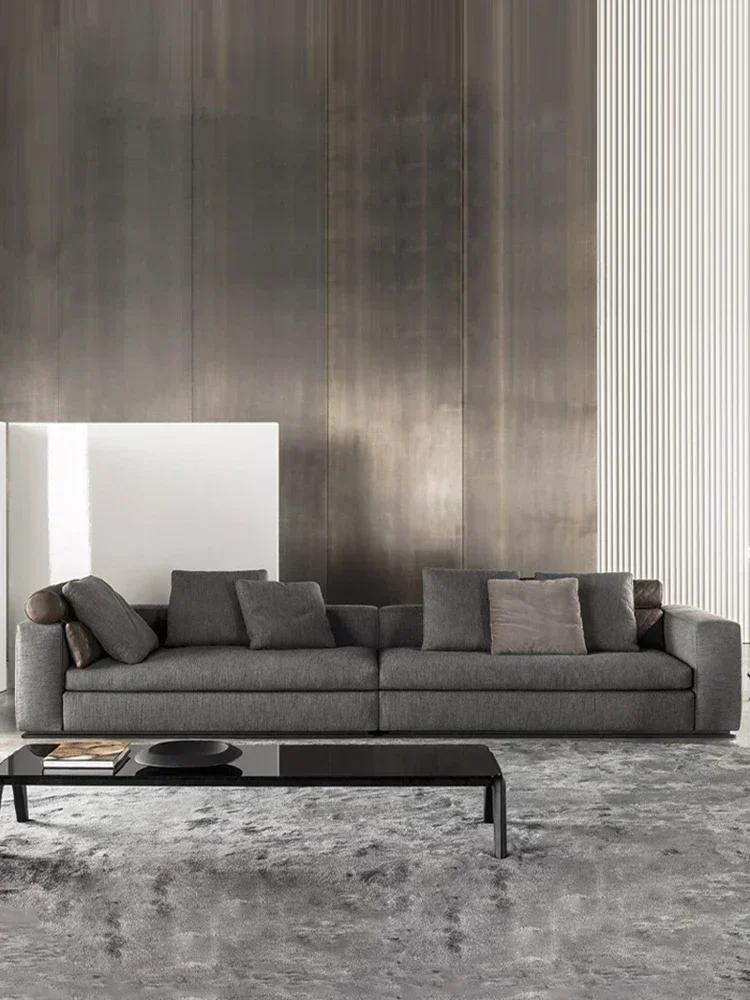 

Italian Style Large and Small Apartment Type down Fabric Sofa