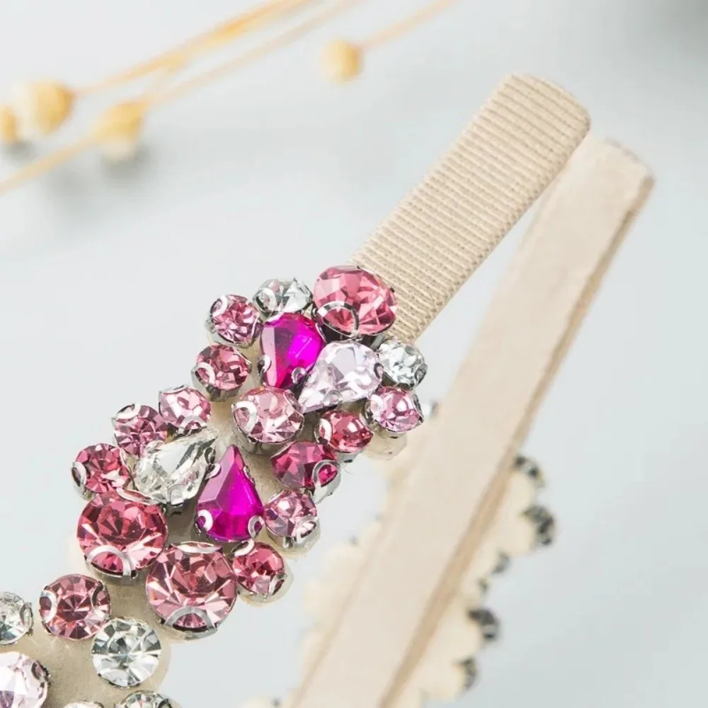 Retro Damen Barock Haarreifen Strass Europäischer und Amerikanischer Voll-Diamant-Stirnreif Palast-Stil Haarbänder Haaraccessoire – Detail 4