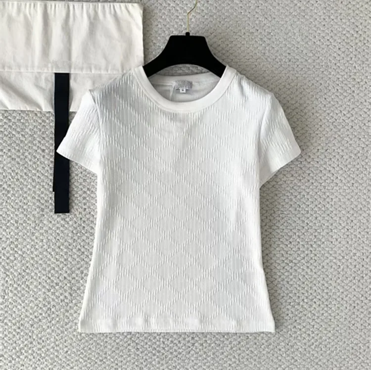 Customization European and American women's clothing - 2026 winter new style  Short-sleeved white cotton T-shirt
