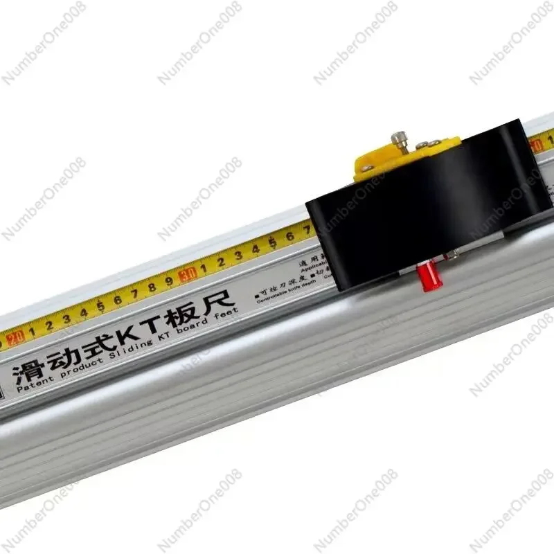 70cm Guarded Sliding Cutter Ruler Track Cutter Trimmer Utility Ruler for Straight Safety Cuts, Boards, Banners