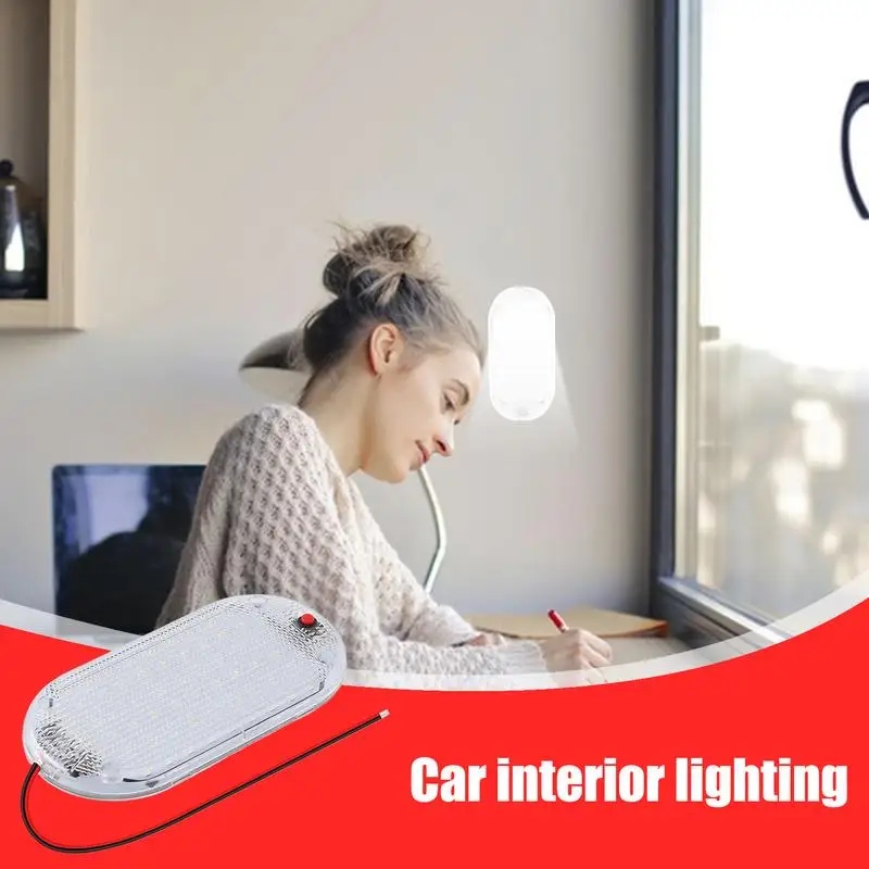 Car Ceiling Lights Super Bright Ceiling Lamp Work Lights Interior Roof Non-Glare Reading Lamp For Drivers Passengers