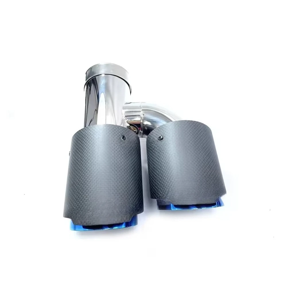 

SXLL High quality baked blue exhaust system muffler 304 stainless steel dual outlet performance enhanced new 2022