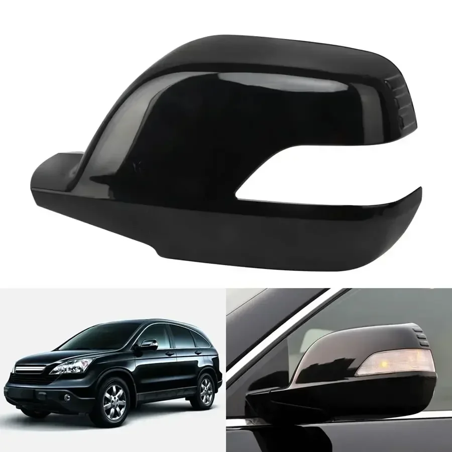 For Honda CRV CR-V 2007-2011 Car Accessories Exteriors Part Outside Reverse Mirror Cover Cap Rearview Housing Shell Black