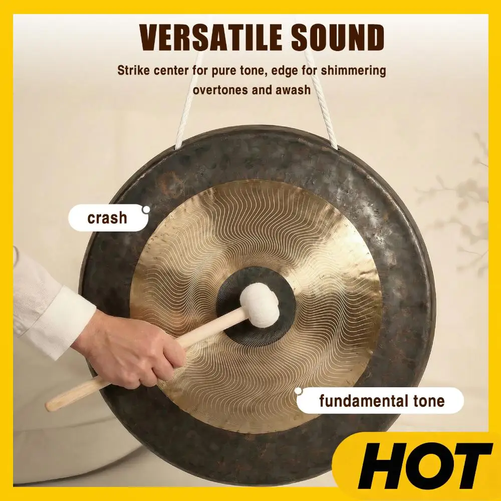 

18-дюймовые китайские гонги на моноподе C-Stand, ударный музыкальный инструмент с молоточком, отлично подходят для различных небольших помещений.