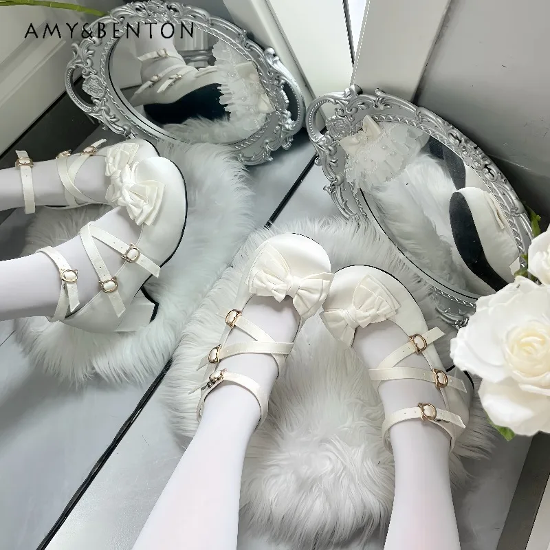 الأصلي لوليتا أحذية لوليتا أحذية عالية الكعب مزاجه أنيقة الساتان الباليه نمط الأميرة أحذية 5 سنتيمتر بلون تنوعا #4