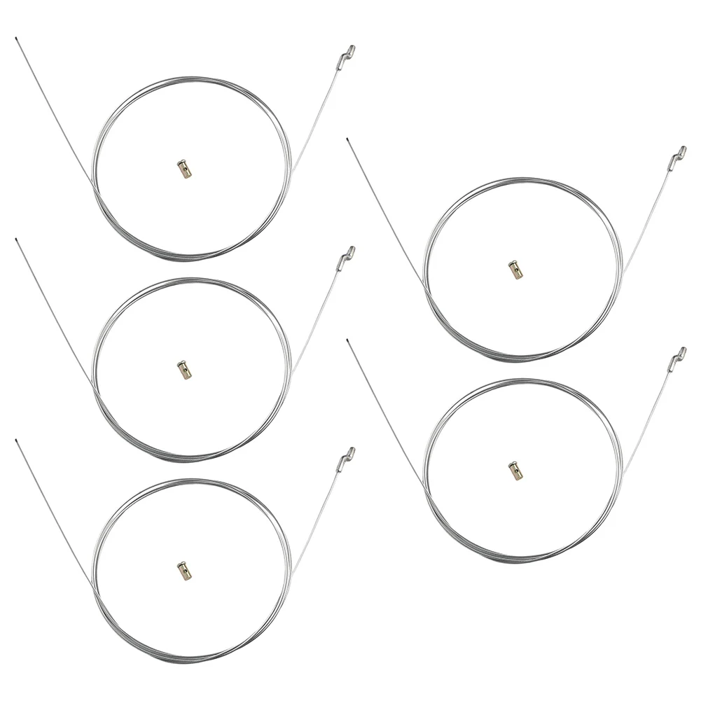 5Pcs Rope Length 200cm Garden Tool Steel Flexible Throttle Cable With Z End Piece Screw Nipple Lawnmowers Brush Cutters Accessor