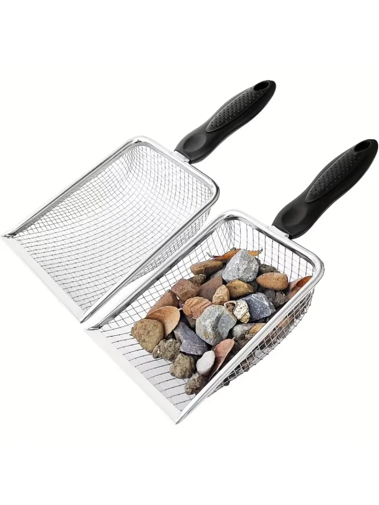 Garden Sand Sieve with Handle Compost Sieve, Efficient Filtration Without Residue, One Handed Operation for Finer Filtration