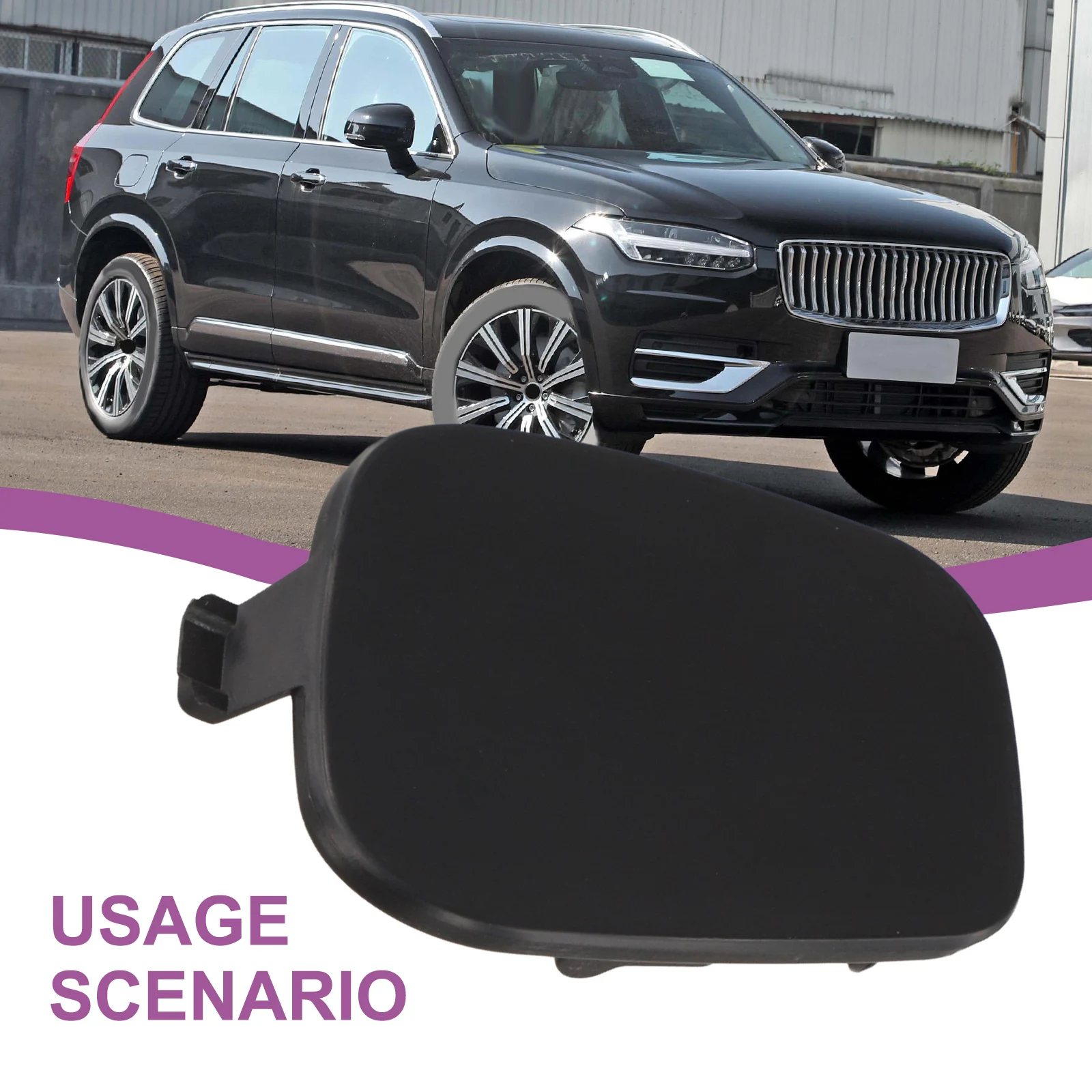 Front Tow Hook Hole Cover for VOLVO For C40 C40 2022 2025 Replacement Plastic Part Number 40004980 Direct Fit on Vehicle