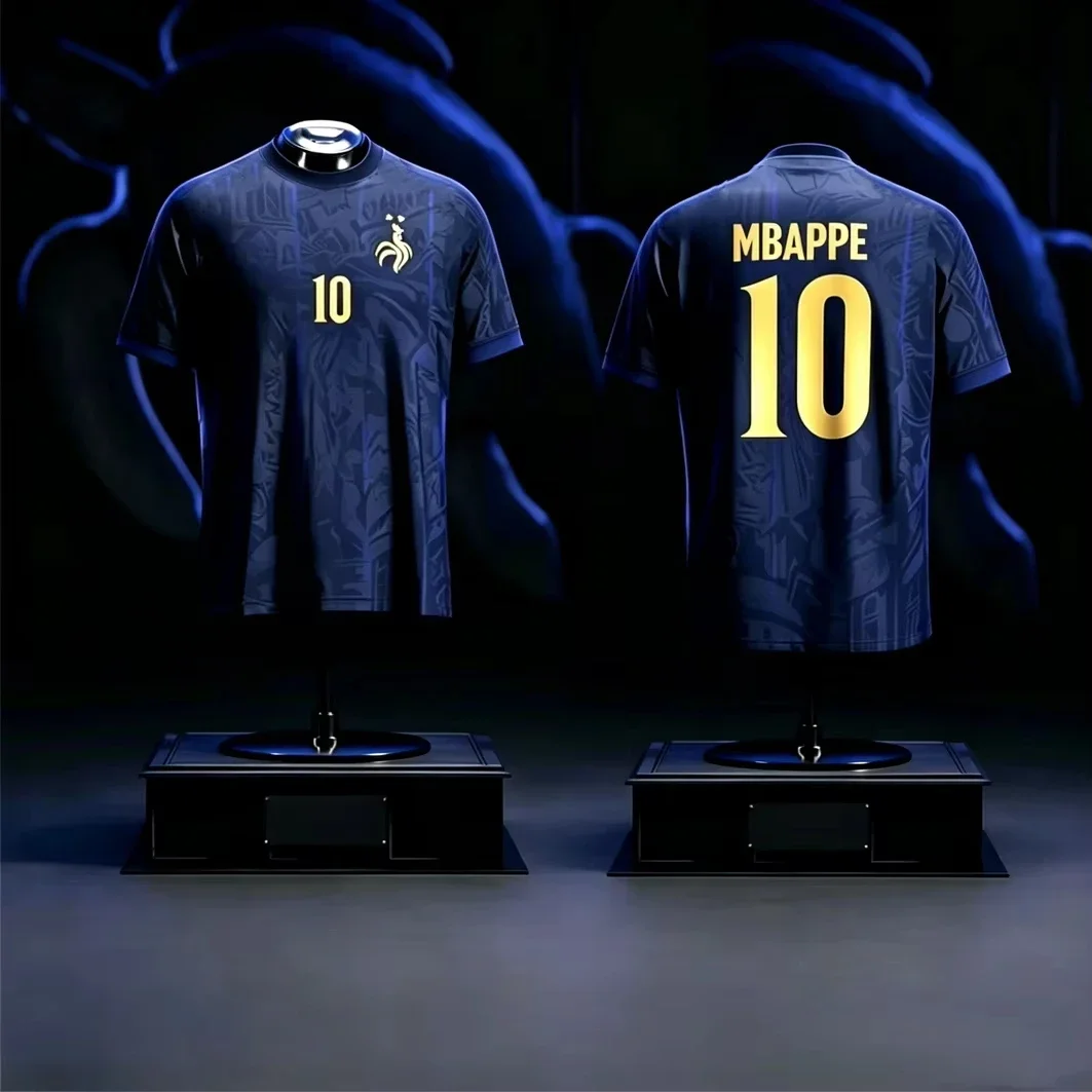 Neues Italien Fußballtrikot Limitierte Auflage Ronaldinho 2026 – Retro-Replik N ° 10 Or et Blanc für die Fan-Kollektion – Detail 3