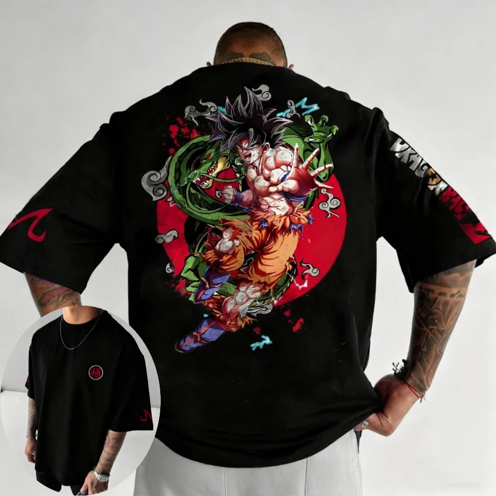 

Новая летняя футболка 2026 года: Dragon Ball, 40-летие, крутой Укун, Божественный Дракон, 3D-печать, быстросохнущая, модная, уличная одежда, Y2K