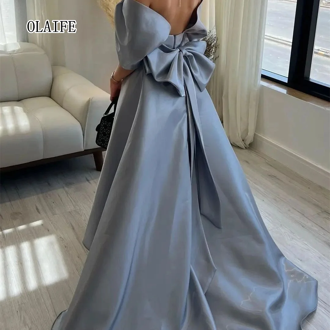 فساتين لحضور الحفلات الموسيقية من OLAIFE مع فيونكة كبيرة فساتين سهرة من Vestidos Para Eventos Especiales فساتين حفلة موسيقية فيستدوس دي غالا