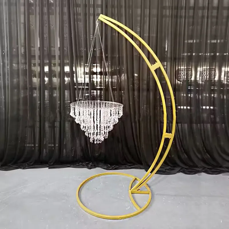 Spot Crystal Cake Stand Arc Iron Rack Net Red Popular Disassembly Hanging Wedding Cake Stand Dessert Table Display Set