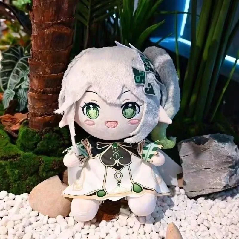30CM Anime Genshin Impact Nahida atributo postura sentada muñeco de peluche dibujos animados algodón mascota ornamento juguetes