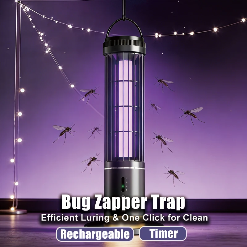 

Electric Bug Zapper UV Light Insect Killer Lamp Indoor Patio Use Efficient Fly Mosquito Pest Repellent Safe for Family Pets Kids
