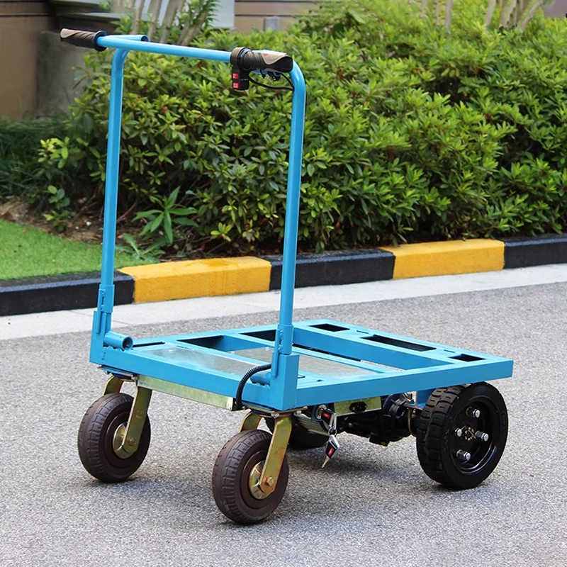 500KG Loading Capacity Warehouse Transport Cart Multifunctional Hand Push Cargo Transfer Trolleys Stable Structure Easy Maneuver