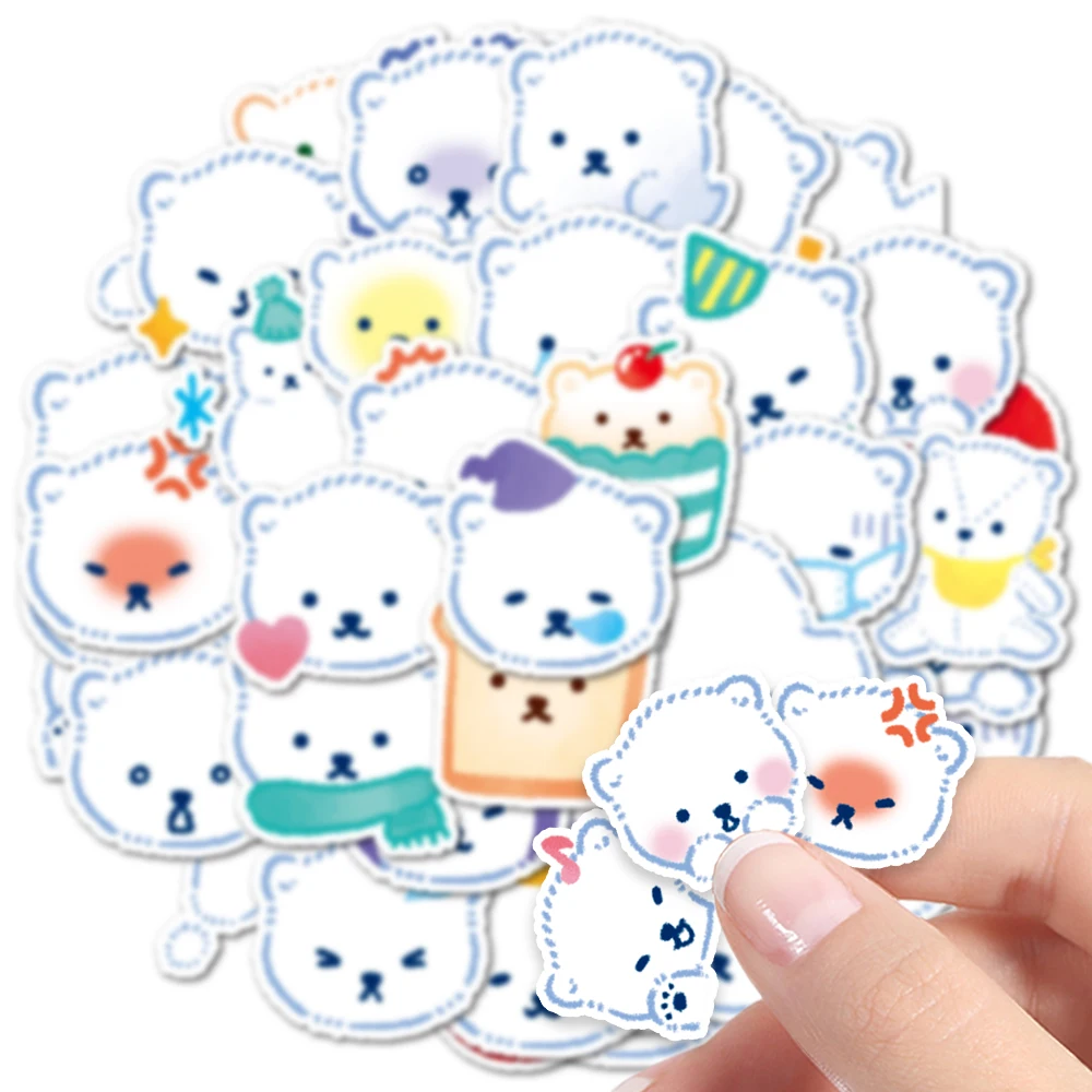 40pcs Polar Bear Stickers Can Be Used To Decorate Party Desktops,Mobile Phone Cases,Cabinets,Drinking Glasses, Etc., Party Gifts view 3