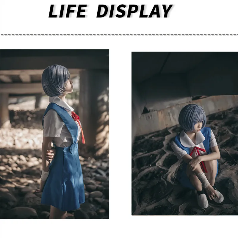 Anime Cosplay Ayanami Rei Cosplay Eva Costumes Sweet Dress Women JK Uniform Asuka Cos Clothing Animes Costumes Halloween Party