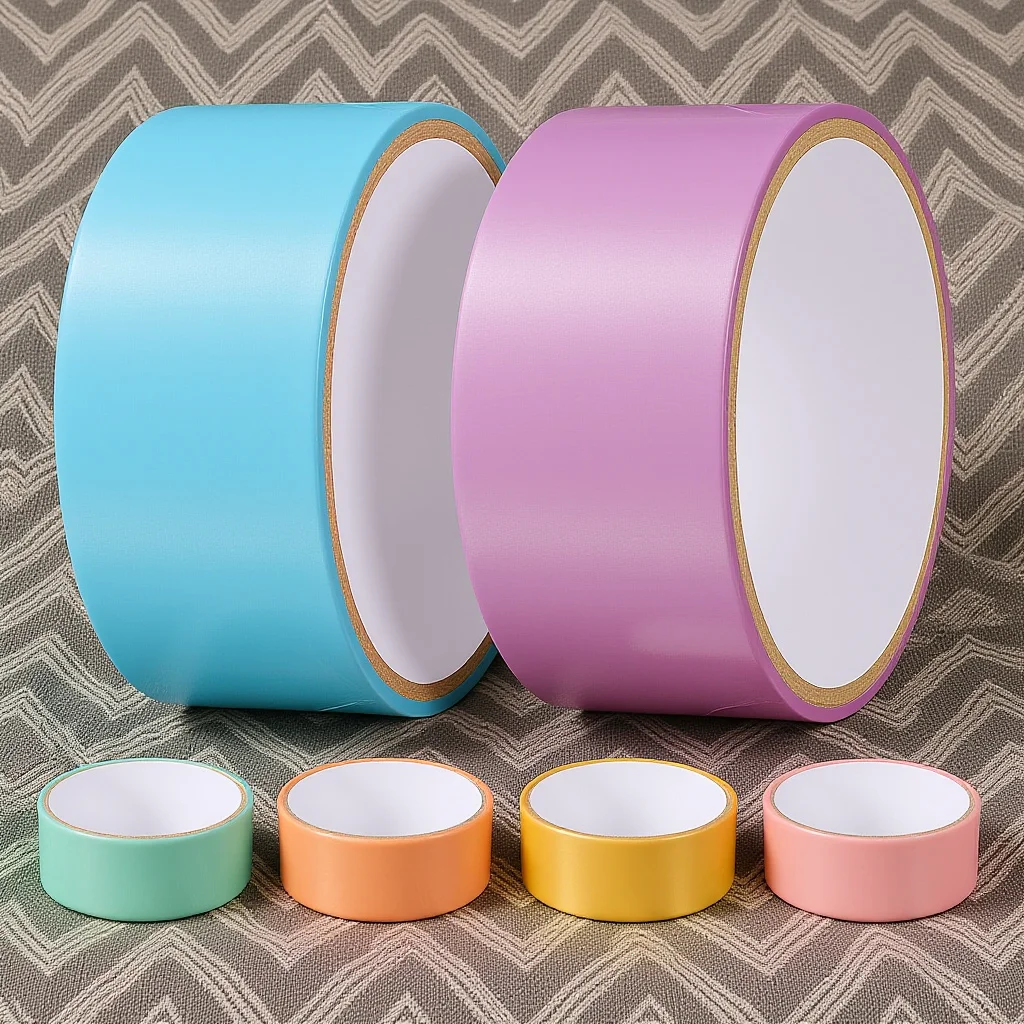 

6 Rolls Colored Sticky Ball Adhesive Tapes DIY Relaxing Bright Silky Rolling Tapes for Mood Relief Adults