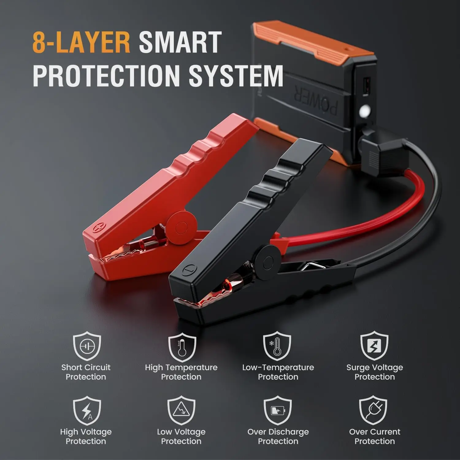 UTRAI-Car Jump Starter Power Bank, caricabatteria portatile per auto, dispositivo di avviamento, illuminazione di avviamento di emergenza