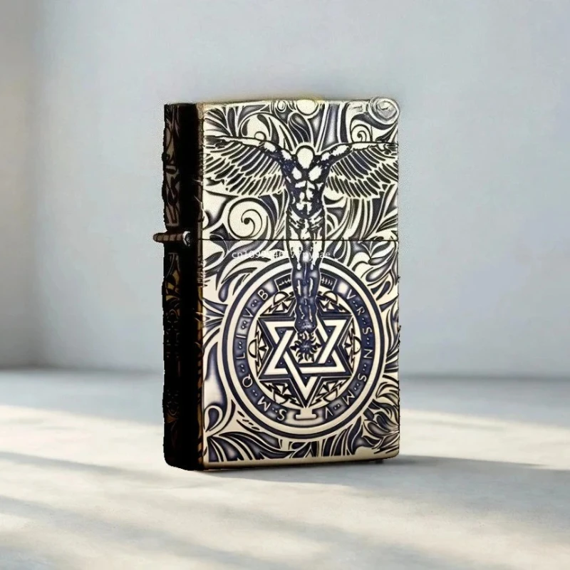 CHIEF/Original Nickel Two-color Series Creative Pure Copper Carved Metal Retro Windproof Lighters Smoking Smoke Accesoires