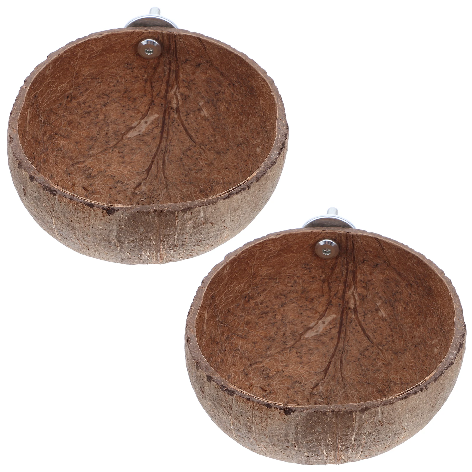 

2pcs Natural Coconut Shell Parrot Nest House Durable Chew Resistant Bird Sleeping Nest Easy Clean Coir Nesting for Parakeets