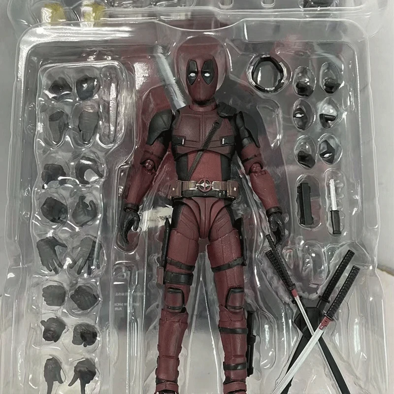 SHF Deadpool 2 Action Figure PVC Superhero Collection Doll Movable Model Toys Joint Movable Dolls Kids Birthday Gift 16cm