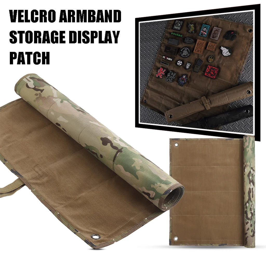 

Tactical Patch Mat Armband Storage Display Plate Collection Nameplate Storage Patch with belcro Strip Booklet Organizer