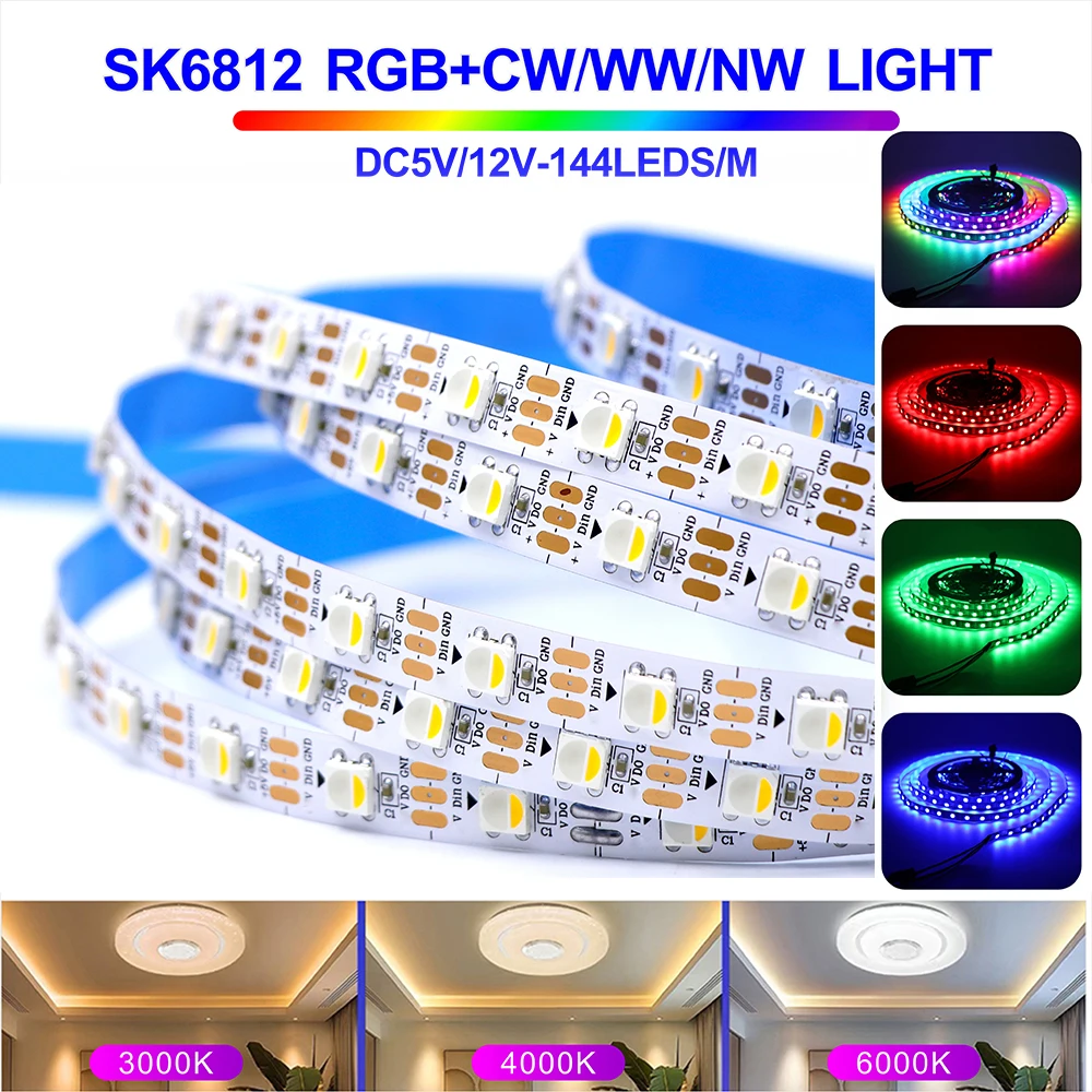 sk6812-addressable-rgbw-led-strip-12v-rgbww-30-60-144-leds-m-ip30-ip65-ip67-1m-5m-flexible-ambient-decoration-light-flexible-rgb