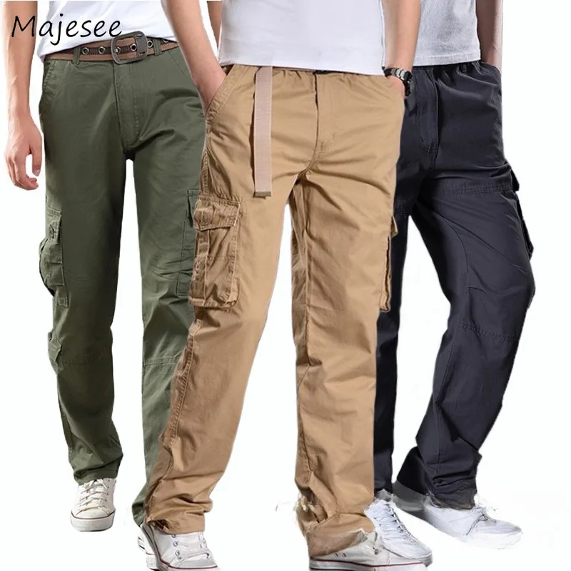 

Cargo Pants Men Casual Pockets Fashion Techwear Baggy Streetwear Outdoor Handsome Cool Simple High Street Homebre Jogger Ins