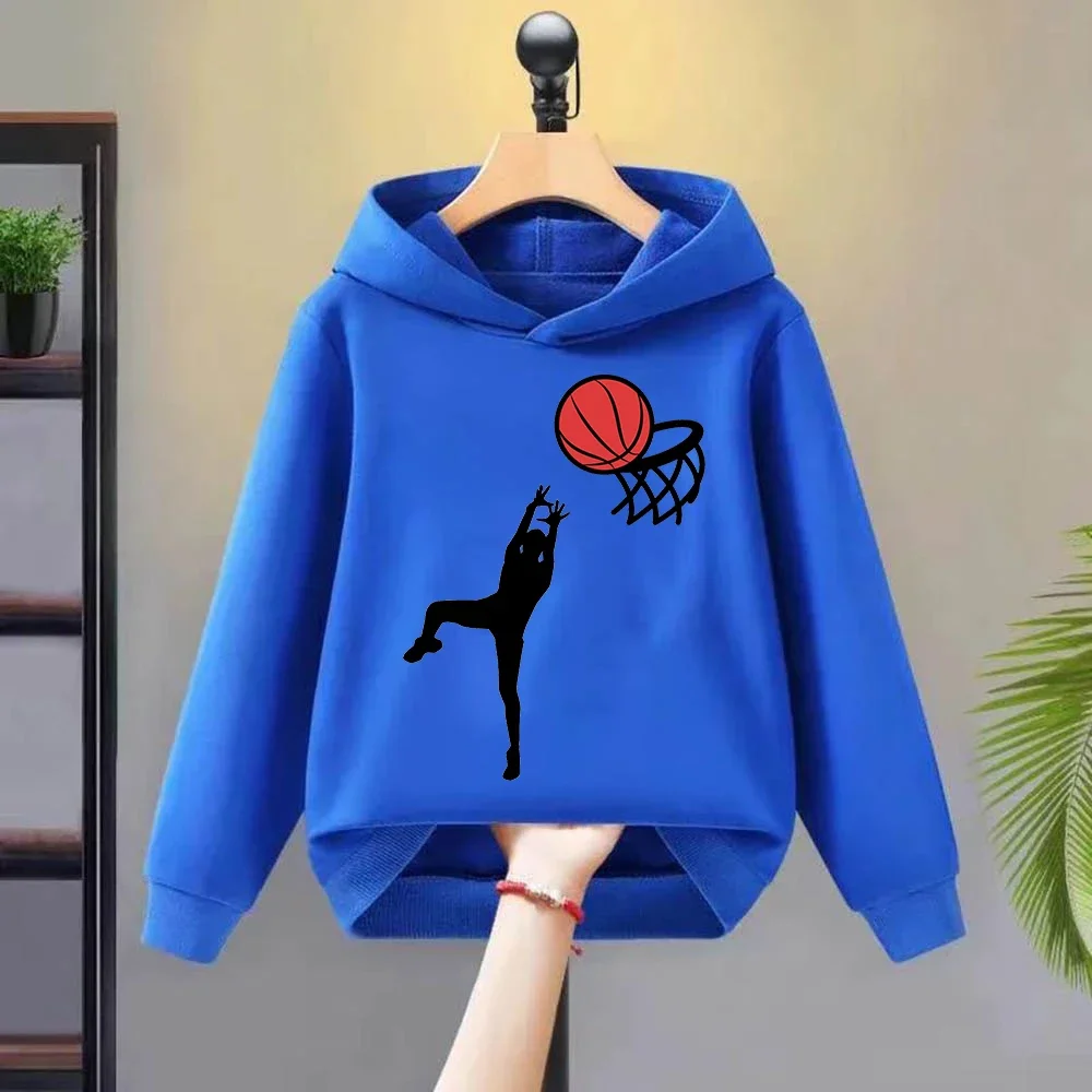 

Basketball players' casual hoodies, outdoor sports shirts, fashionable children's clothing, high-quality autumn and winter tops