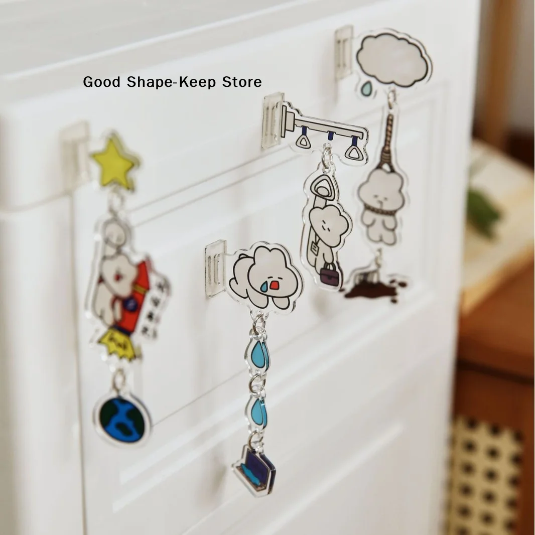 dailyAcrylic Rocking Music Decorative Cute Creative Worker Niu Ma Series Computer Side Decoration AccessoriesDaily products