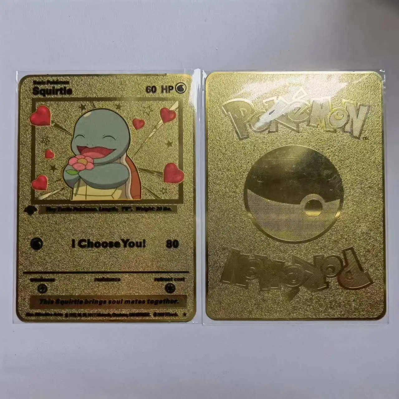 

Карты с покемонами Сквиртл Глянцевая металлическая работа Пикачу Сувенир Аниме Покемон Игровая периферия Gengar Memorabilia Подарок на день рождения