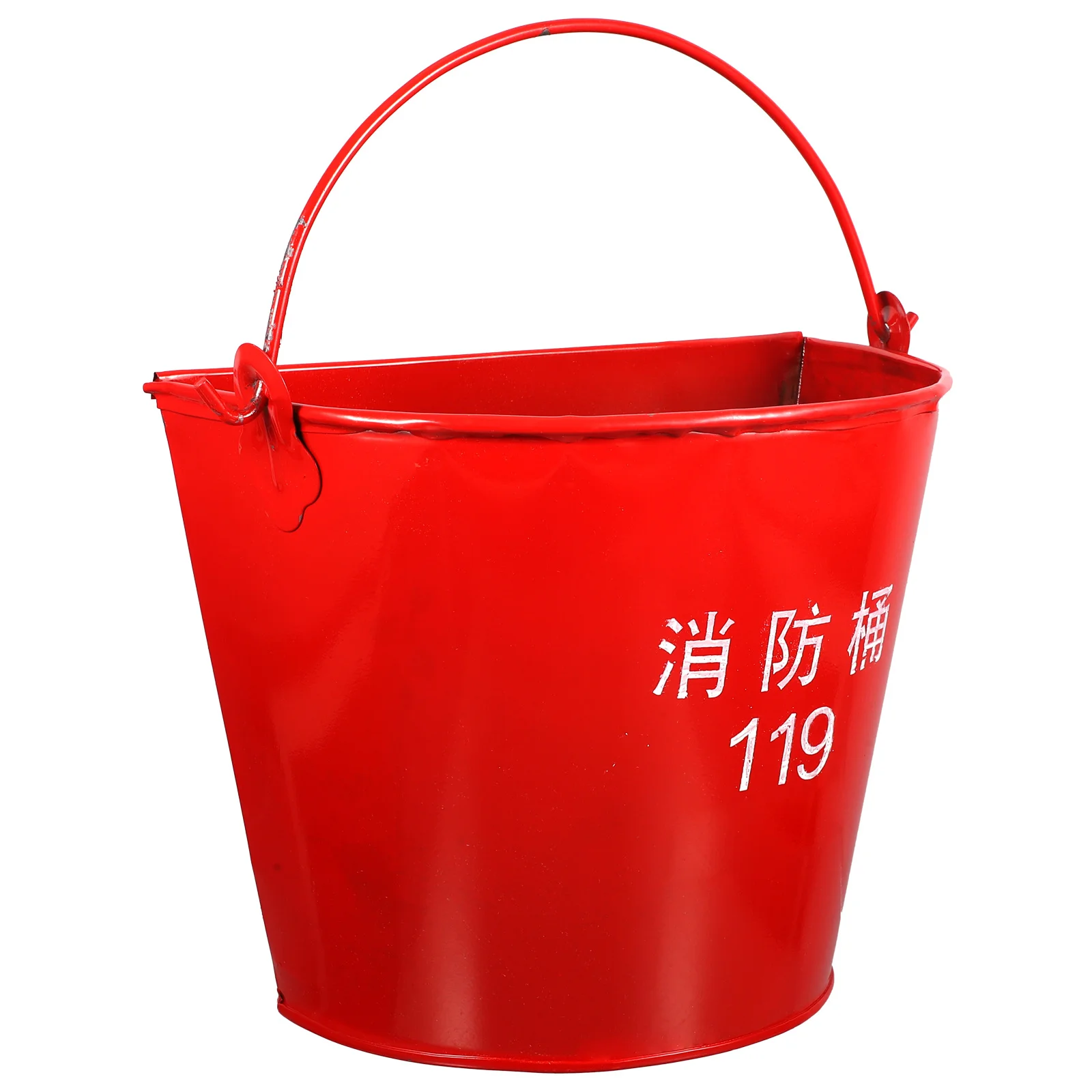 1pc Fire Emergency Bucket Creative Semi-Circular Sand Bucket For Fire Thickened Easy Clean
