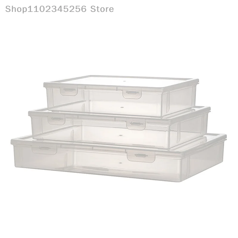 1 Pc For Book Certificate Storage Wear-resistant Practical Document Case Transparent Plastic A4 File Storage Box File Folder