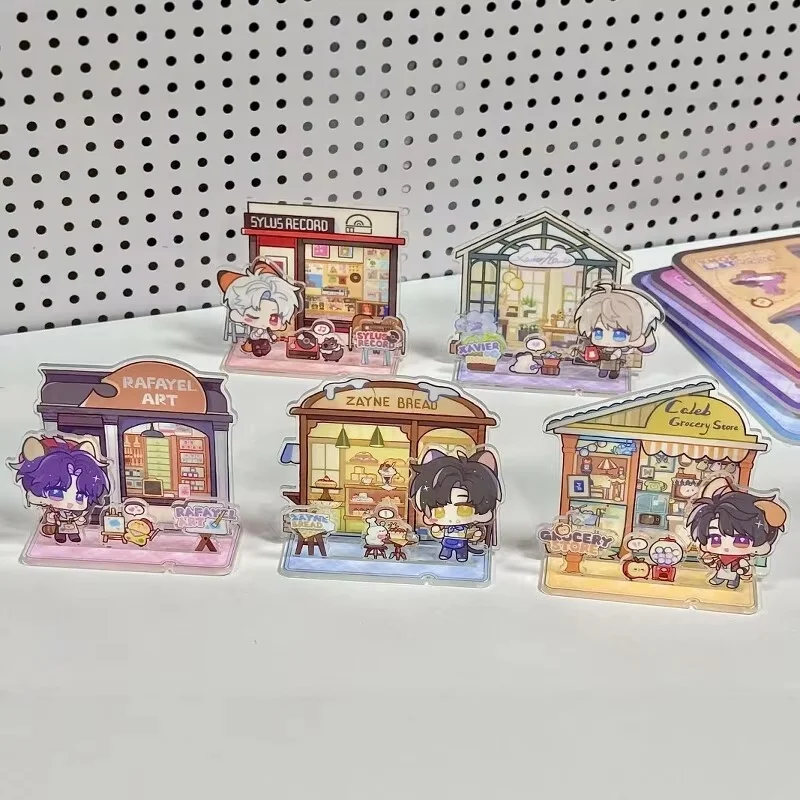 Game Love And Deepspace Xavier Zayne Rafayel Sylus Acrylic Stand Doll Mini Figure Model Plate Cosplay Toy Game Collectibles Gift view 2