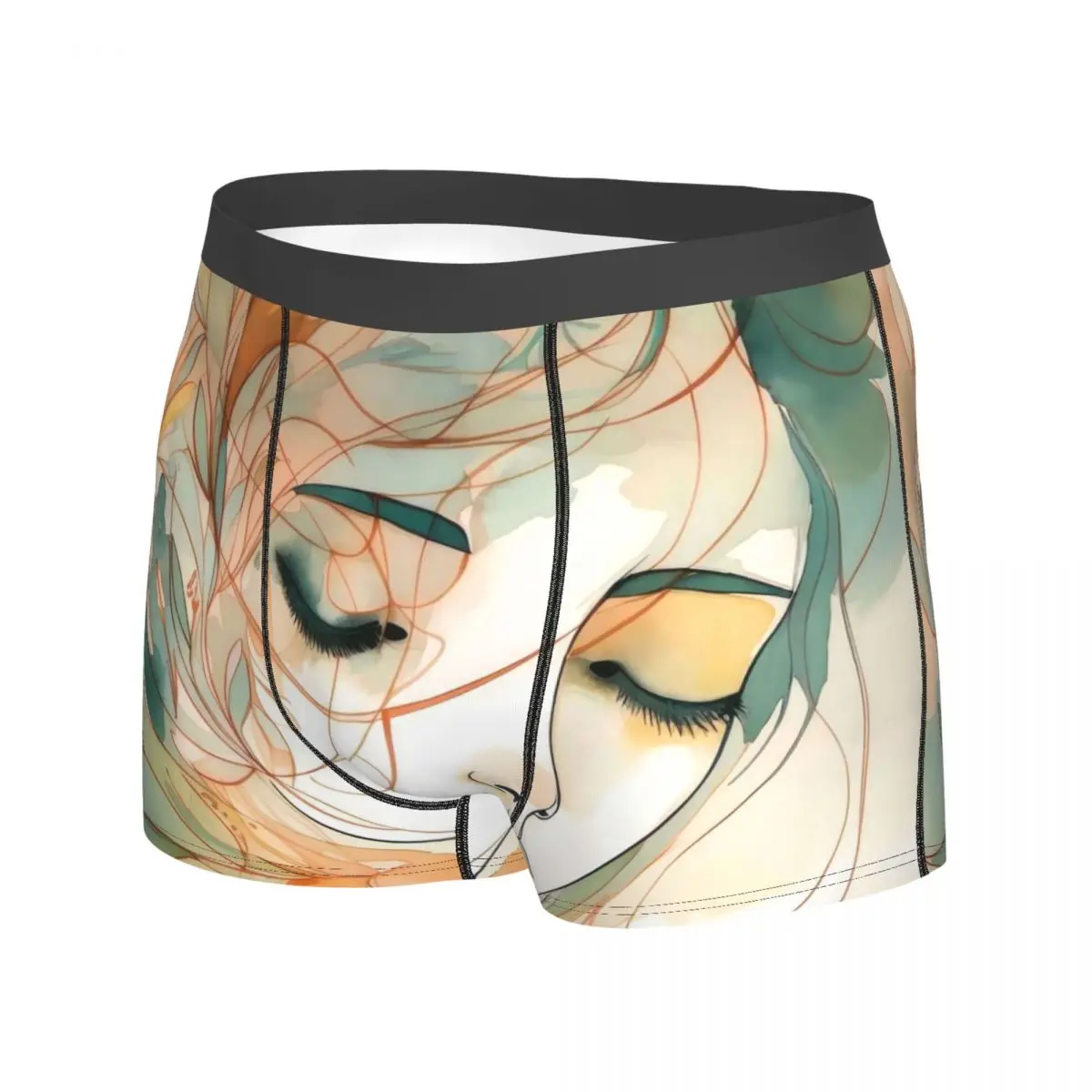 Lady Face Art Underwear Ethereal Woman Printed Boxer Shorts Hot Men's Underpants Plain Shorts Briefs Gift