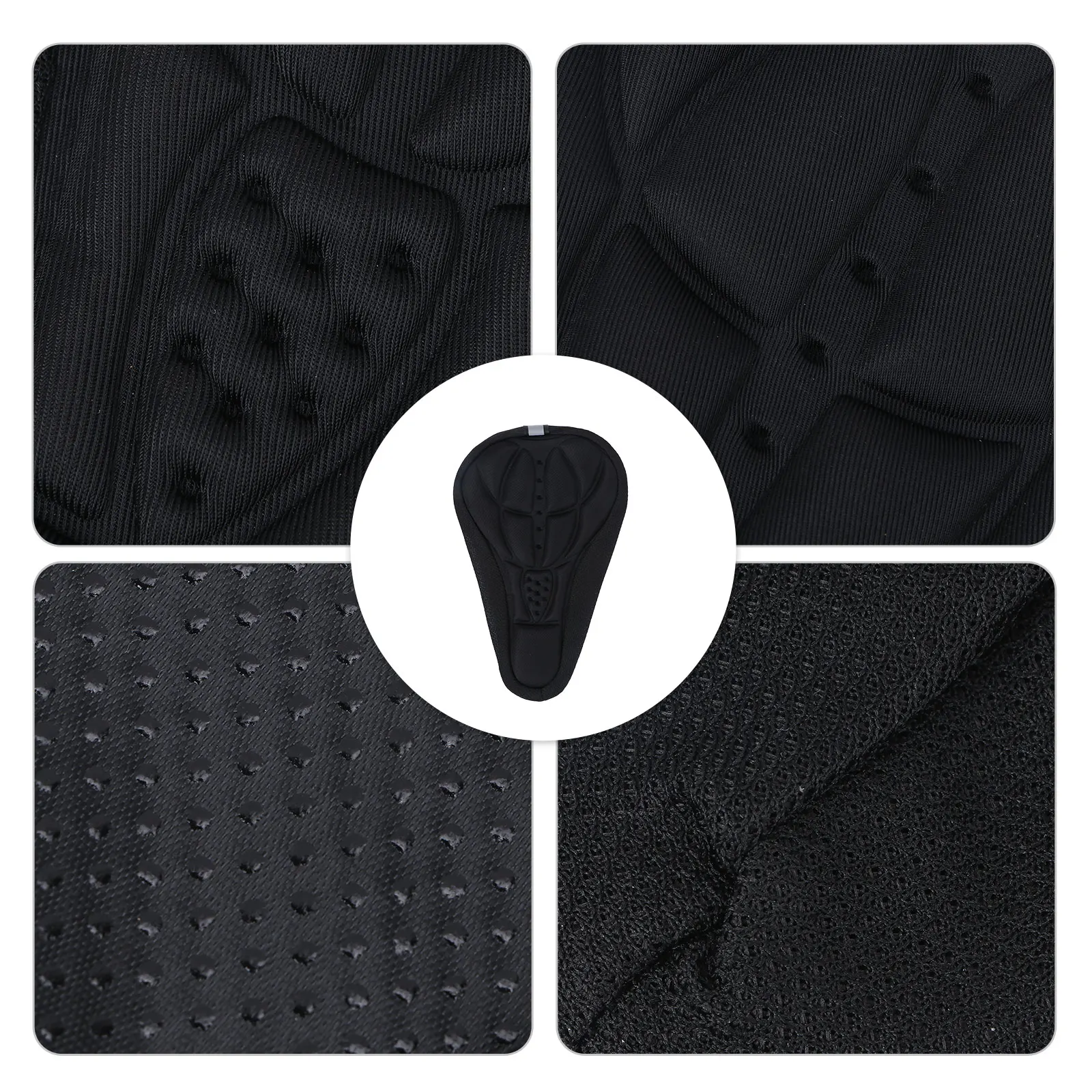 

Bike Seat Cover Gel 3D Filling Soft Ergonomic Saddle Pad Cushion Non Slip Lining Adjustable Fits All Bikes Cycling Outdoor