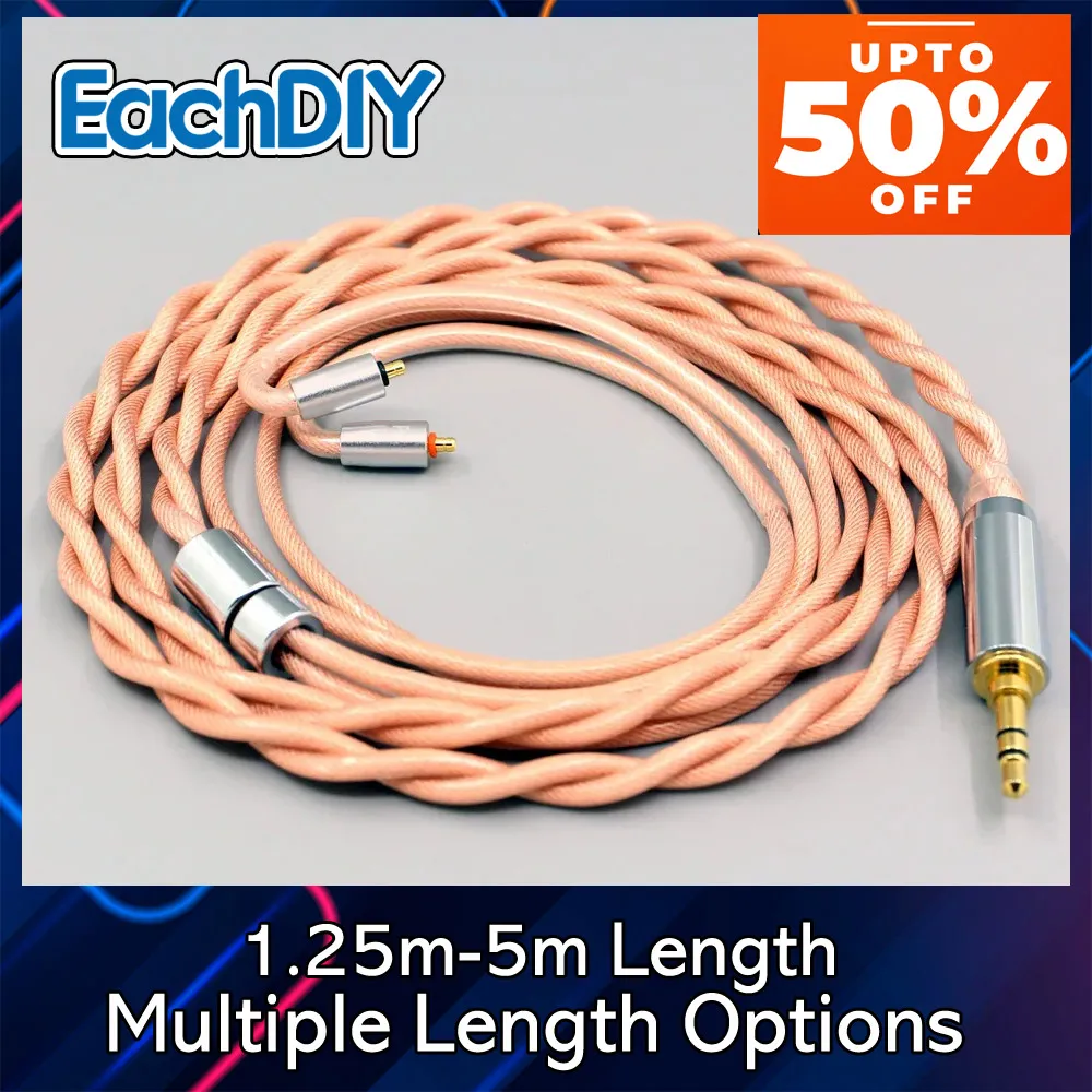 

756 core 7n Litz Shielding Type6 OCC Earphone Cable For UE Live UE6 Pro Lighting SUPERBAX IPX 2 core 2.8mm 7991