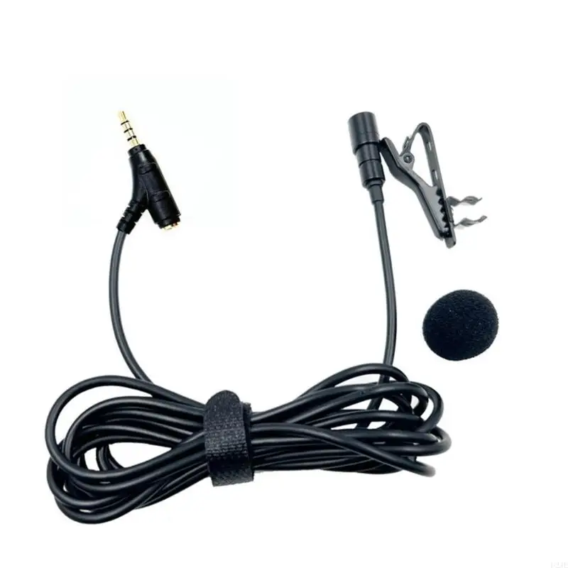 Microfono a clip del colletto U2JE Lavalier Microfono con 3,5 mm registrazione uditiva chiara