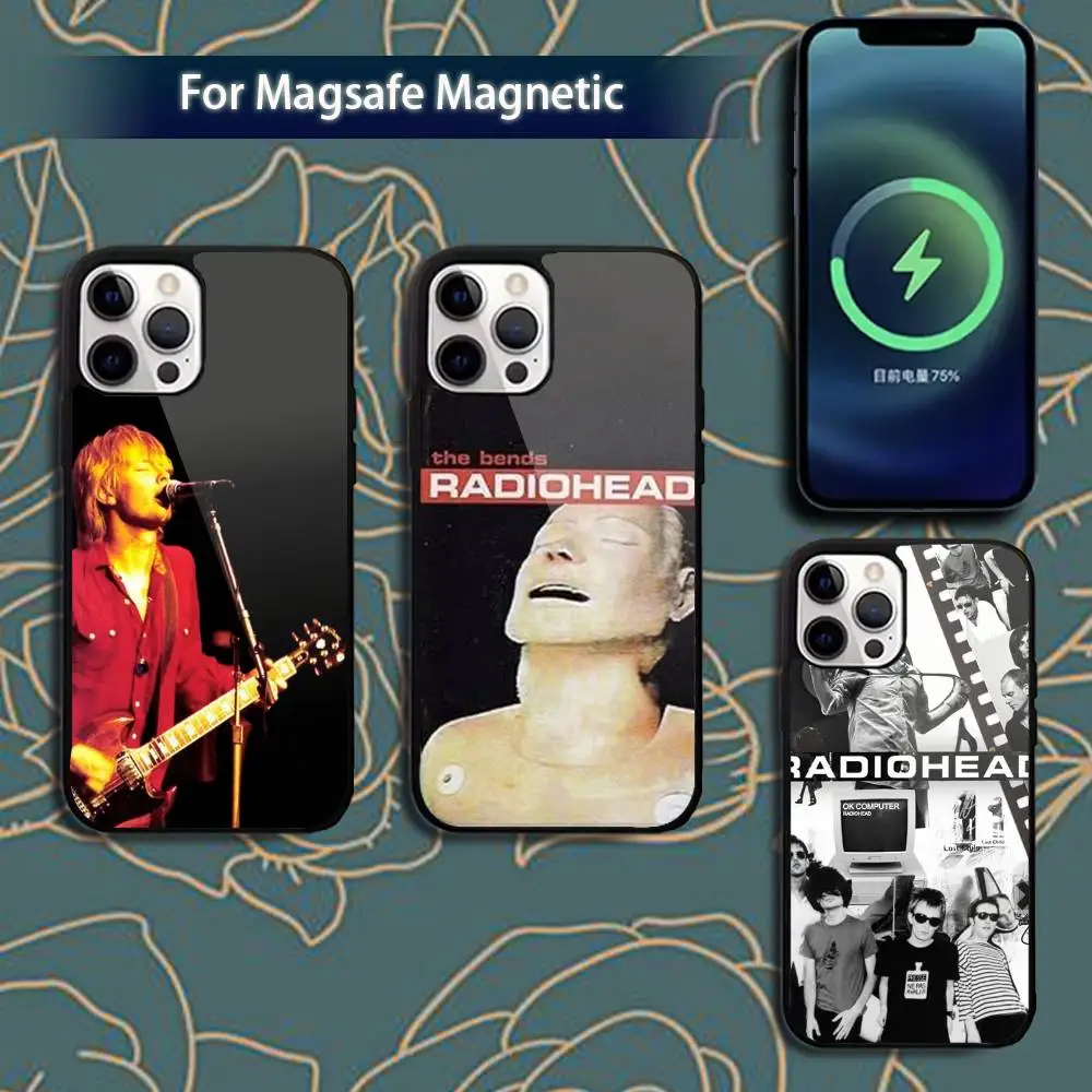 

R-Radiohead Rock B-Band Phone Case For iPhone 16,15,14,13,12,11,Pro,Max,Plus,Mini,Magsafe,Magnetic Wireless Charging Case