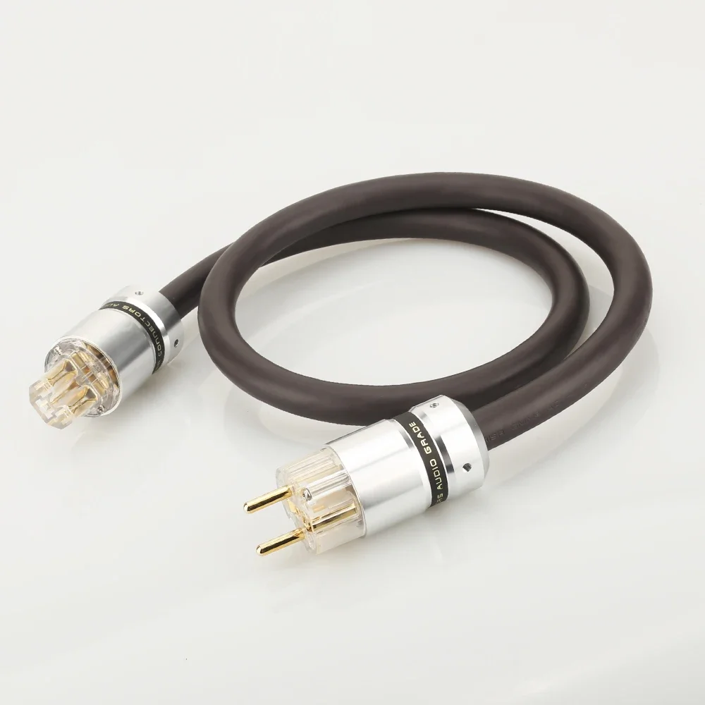 Viborg Hi-End EU Schuko Power Plug VP1606 OFC RISR 6mm Square AC US EU Power Cable Audio Grade 16mm