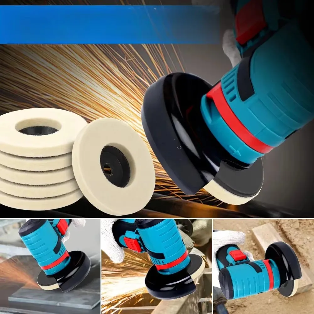 Roue de polissage en laine 50mm/75mm, tampons de polissage, meuleuse d'angle, disque de polissage en feutre pour métal, marbre, verre, céramique, 1 pièce