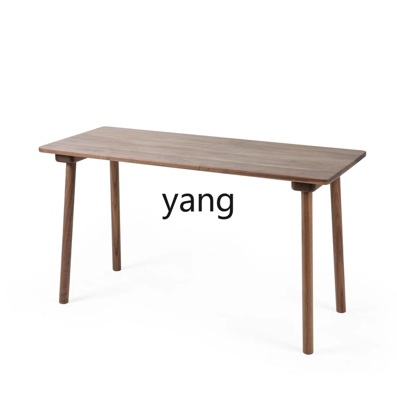 LMM round leg table simple solid wood desk cherry wood bedroom calligraphy computer desk
