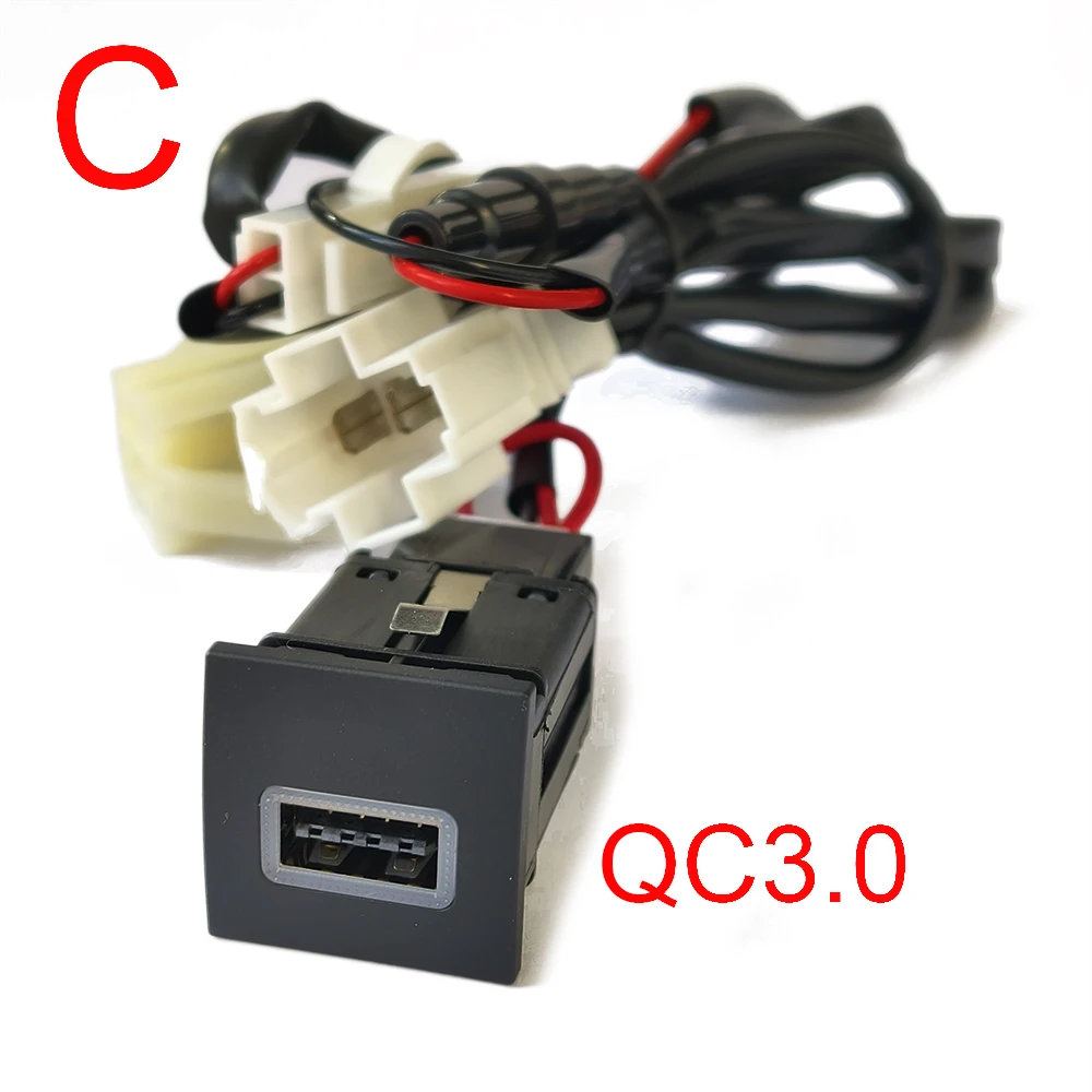 Voor VW Golf 6 MK6 Jetta 5 MK5 Scirocco 2006-2012 Auto USB Lader PD Quick Charge QC3.0 Auto telefoon Opladen Adapter Knop