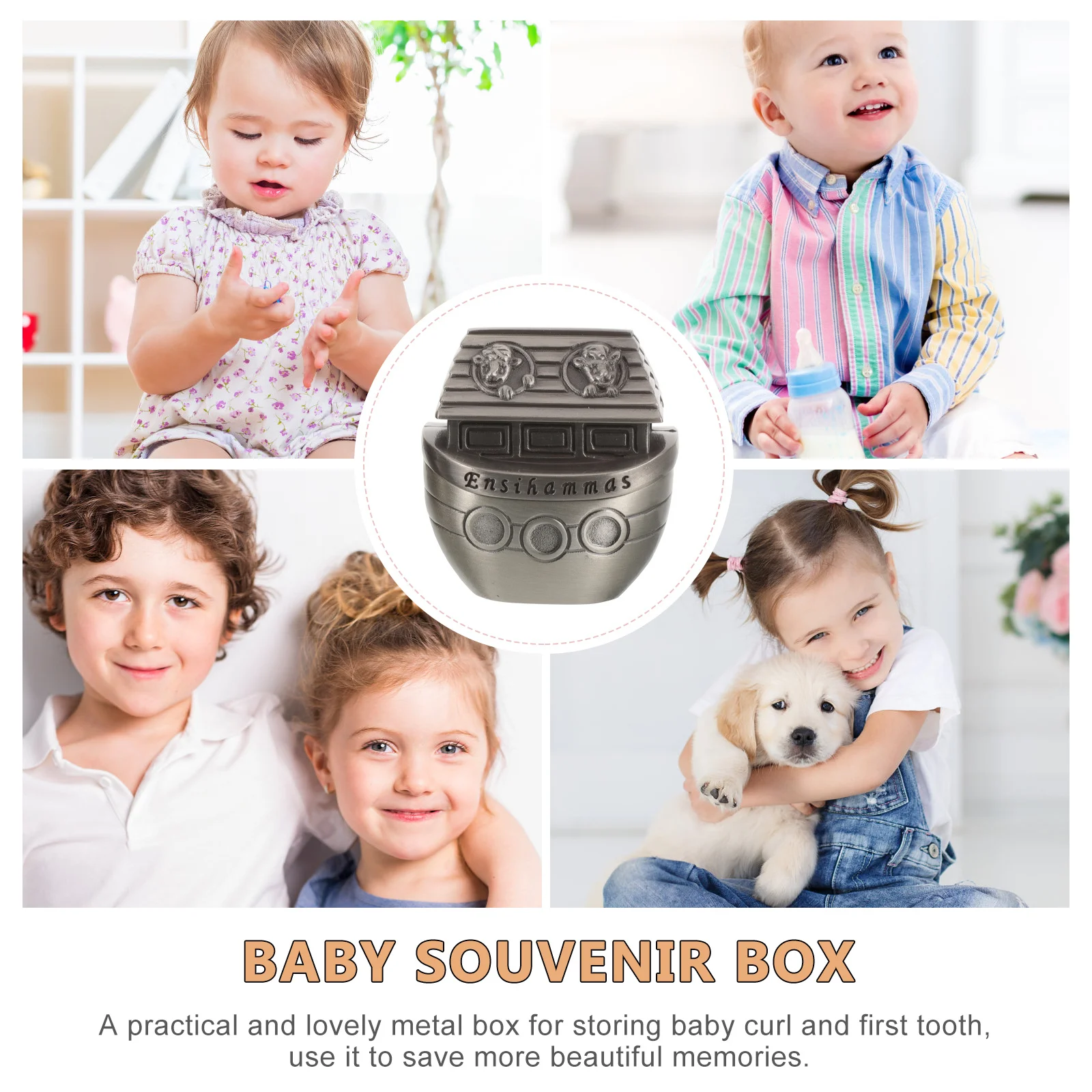 

Baby Keepsake Wooden Design for Boy Girl First Teeth Hair Umbilical Cord Storage Original Color Baby Curl Tooth Box Tooth