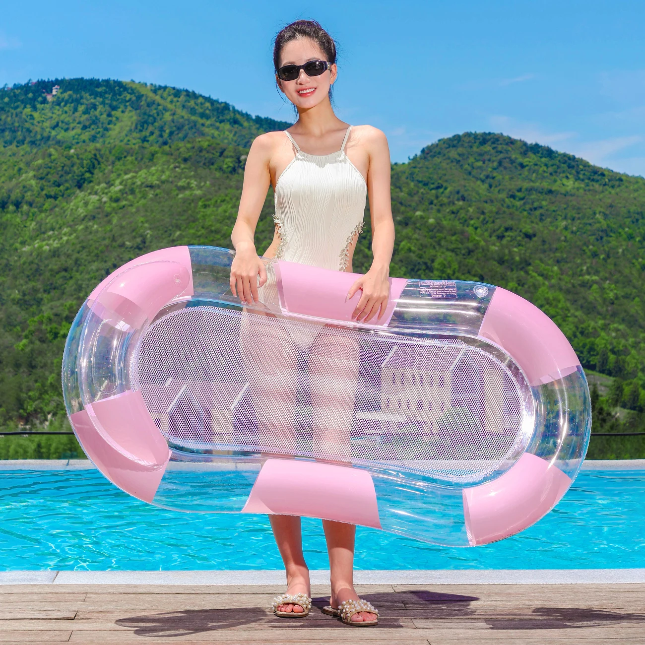 1PC Inflatable Pool Floats Adult Summer Swimming Pool Rafts Accessories Pool Toys for Lake Water Beach Lounge Chair Floaties