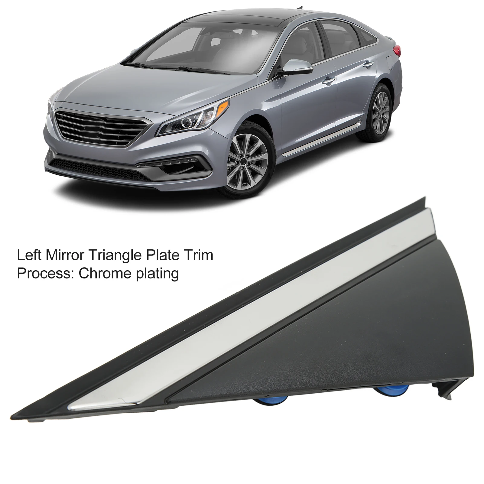 New Front Left Fender Pillar Corner Molding 86180 C1000 Driver Side Mirror Triangle Plate Trim for Hyundai Sonata 2015‑2019