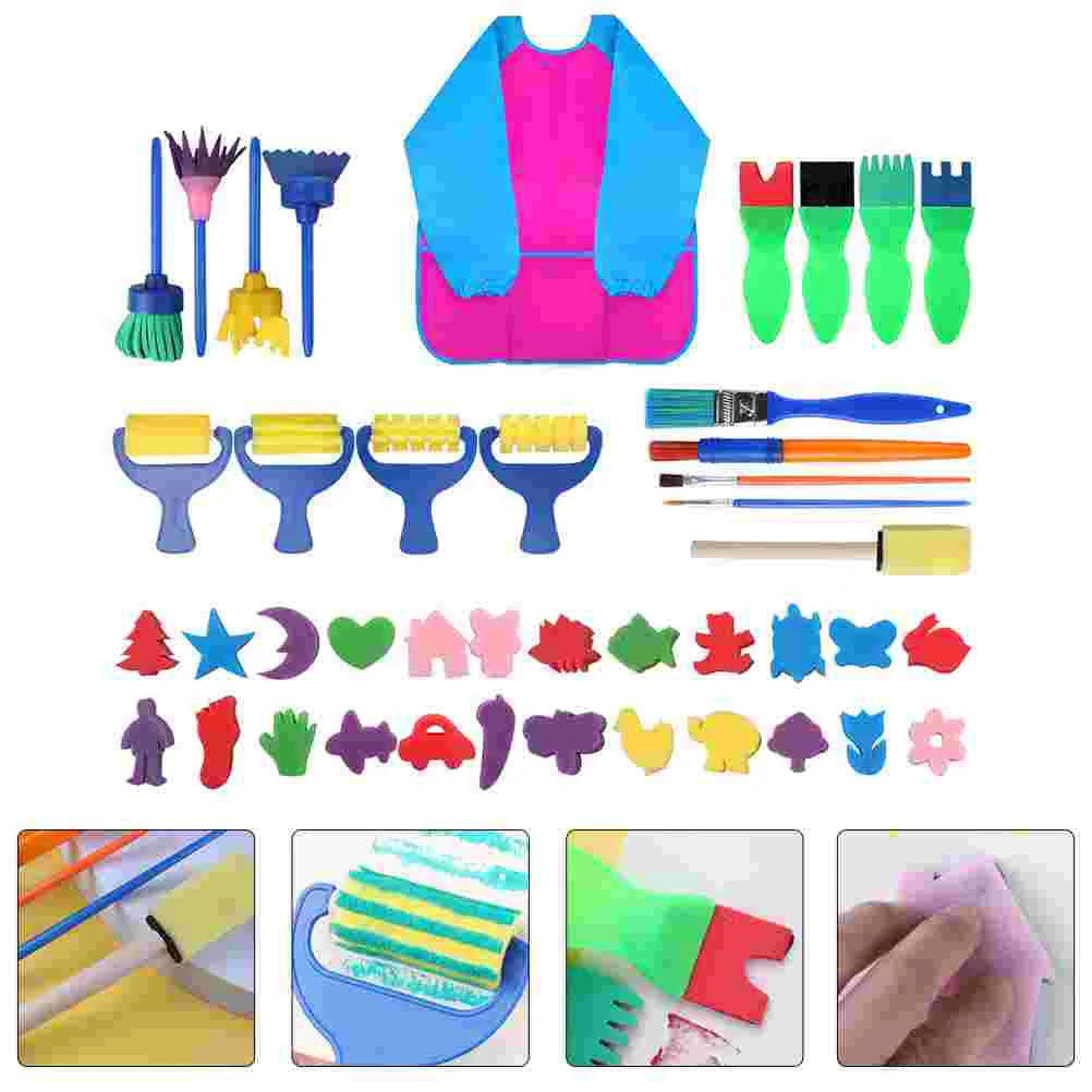 Supplies DIY Accessories Drawing Tool Sponges Painting Stamper Kids Tarpaulin Toddler